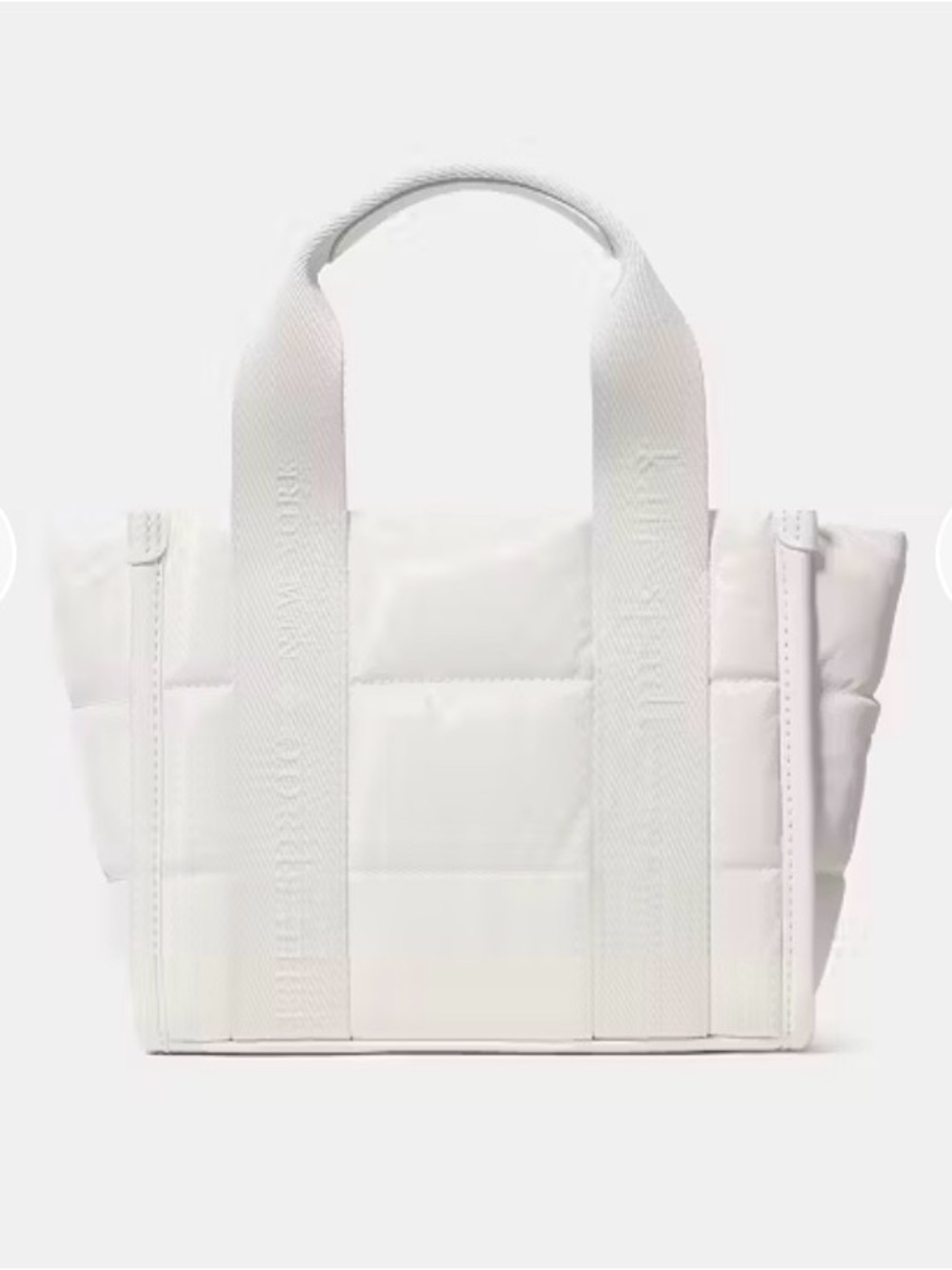 Kate Spade Mini White Quilted Crossbody Tote